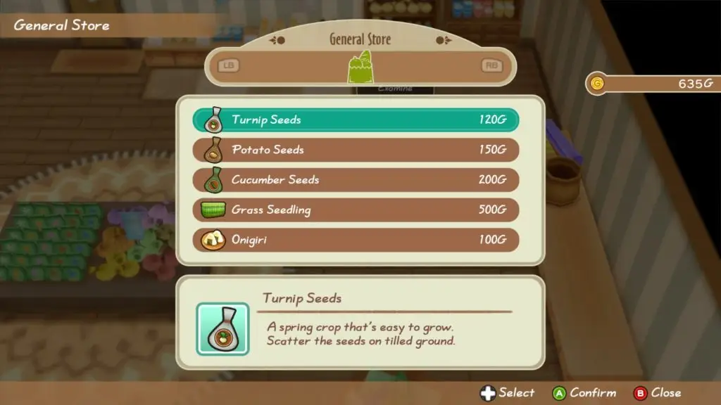 benih tanaman general store story of seasons: fomt