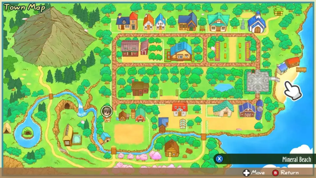 location and shop story of seasons: fomt