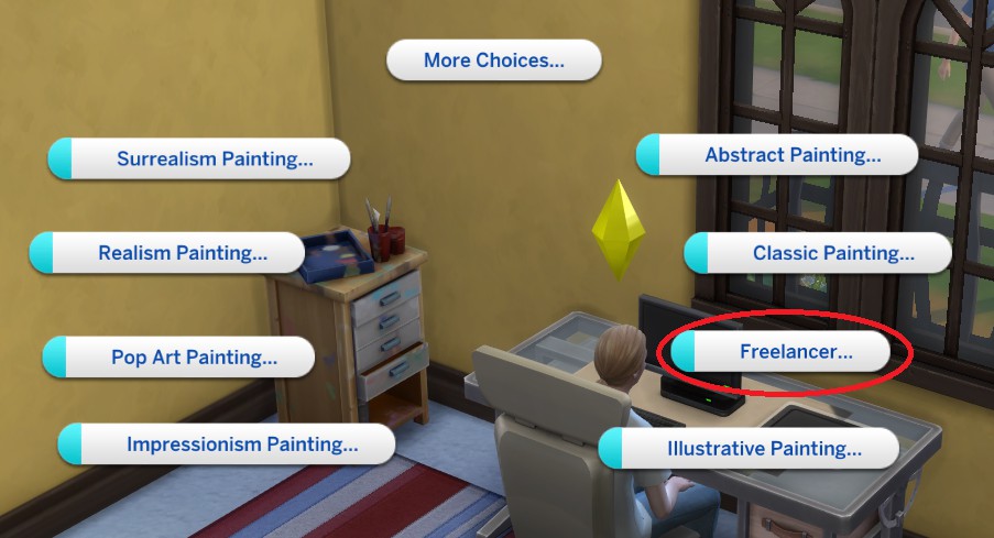 freelancer menu sims 4