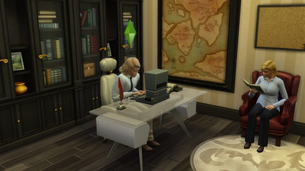 nulis novel writer sims 4
